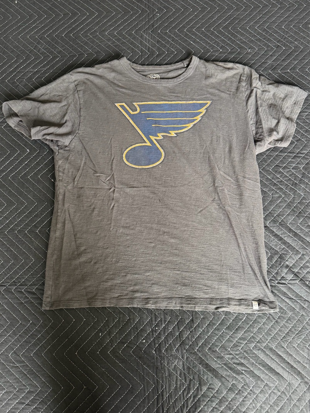 '47 Brand Gray Tee with White Logo Print